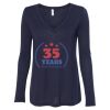 Women's Flowy Long Sleeve V-Neck Tee Thumbnail