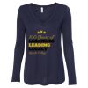 Women's Flowy Long Sleeve V-Neck Tee Thumbnail