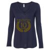 Women's Flowy Long Sleeve V-Neck Tee Thumbnail