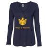 Women's Flowy Long Sleeve V-Neck Tee Thumbnail