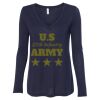 Women's Flowy Long Sleeve V-Neck Tee Thumbnail