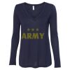 Women's Flowy Long Sleeve V-Neck Tee Thumbnail
