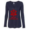 Women's Flowy Long Sleeve V-Neck Tee Thumbnail