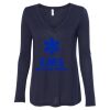 Women's Flowy Long Sleeve V-Neck Tee Thumbnail