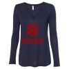 Women's Flowy Long Sleeve V-Neck Tee Thumbnail