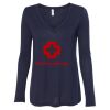 Women's Flowy Long Sleeve V-Neck Tee Thumbnail
