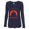 Women's Flowy Long Sleeve V-Neck Tee Thumbnail