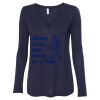 Women's Flowy Long Sleeve V-Neck Tee Thumbnail