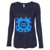 Women's Flowy Long Sleeve V-Neck Tee Thumbnail