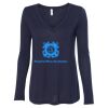 Women's Flowy Long Sleeve V-Neck Tee Thumbnail