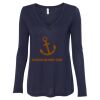 Women's Flowy Long Sleeve V-Neck Tee Thumbnail