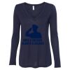Women's Flowy Long Sleeve V-Neck Tee Thumbnail
