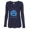 Women's Flowy Long Sleeve V-Neck Tee Thumbnail