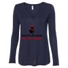 Women's Flowy Long Sleeve V-Neck Tee Thumbnail