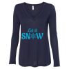 Women's Flowy Long Sleeve V-Neck Tee Thumbnail