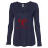 Women's Flowy Long Sleeve V-Neck Tee Thumbnail