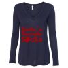 Women's Flowy Long Sleeve V-Neck Tee Thumbnail