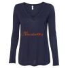 Women's Flowy Long Sleeve V-Neck Tee Thumbnail
