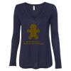 Women's Flowy Long Sleeve V-Neck Tee Thumbnail