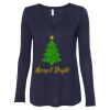 Women's Flowy Long Sleeve V-Neck Tee Thumbnail